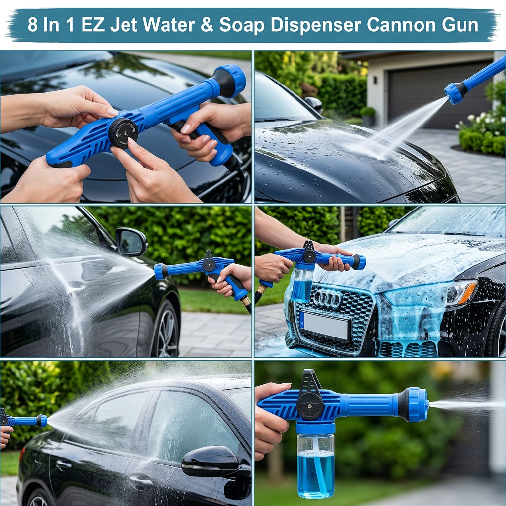 Multi-Function Water Spray Gun with Soap Dispenser