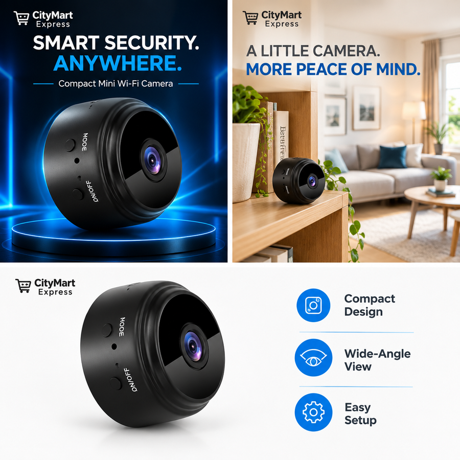 MiniGuard™ Mini Wi-Fi Security Camera with Mobile Live View