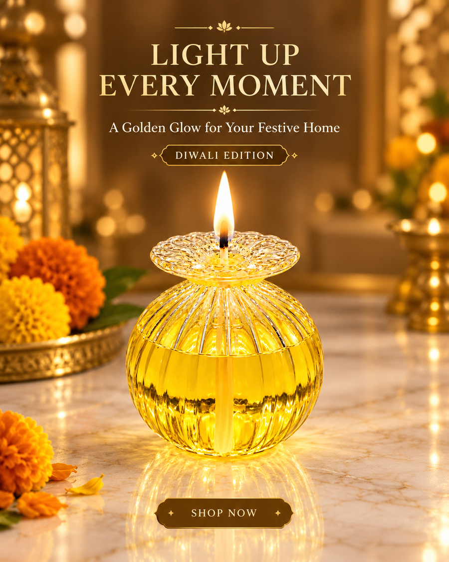 Glass Modak Shape Diya