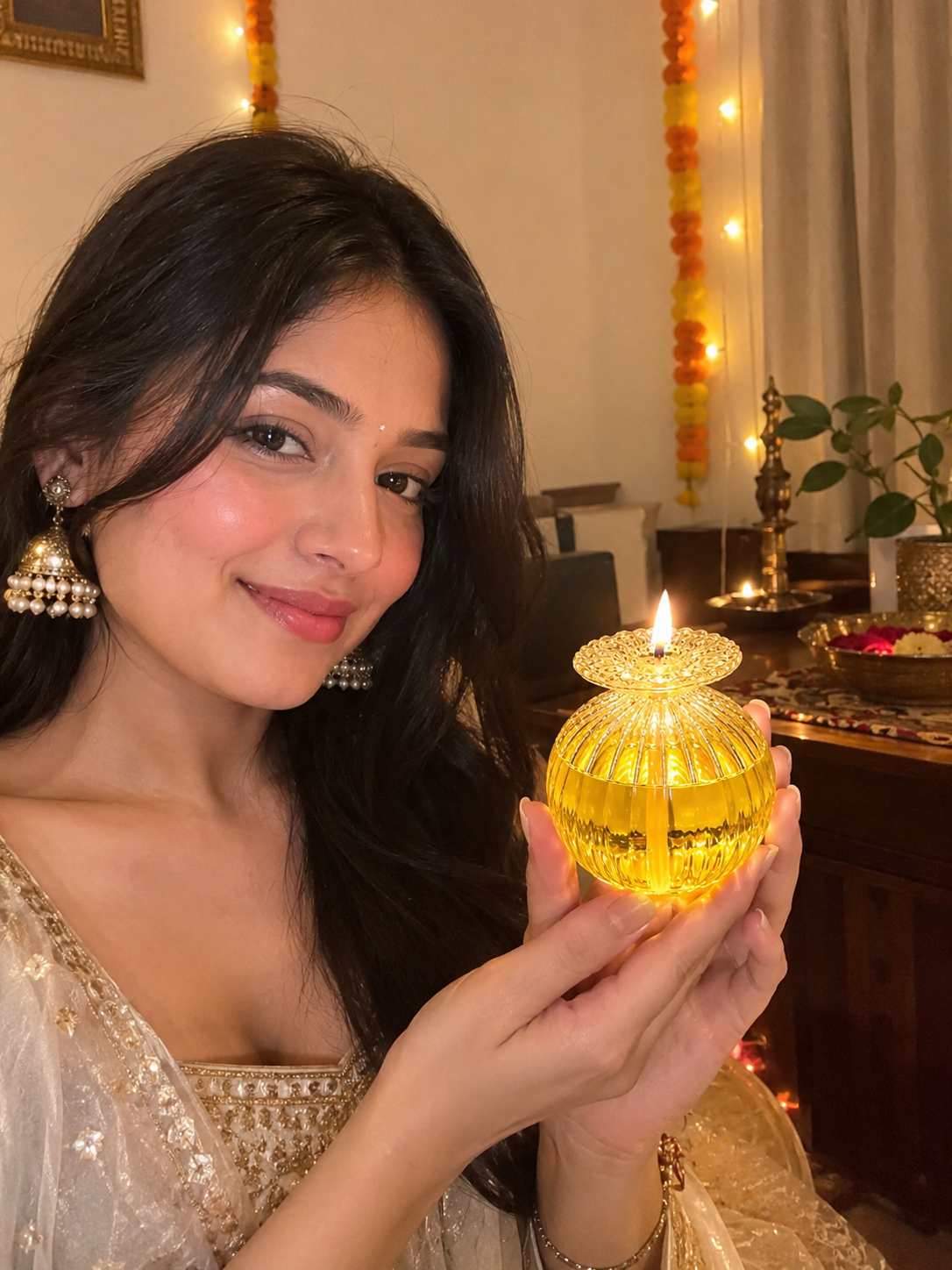Glass Modak Shape Diya