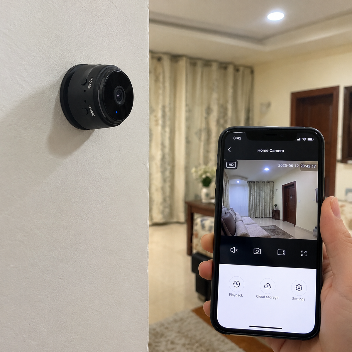 MiniGuard™ Mini Wi-Fi Security Camera with Mobile Live View